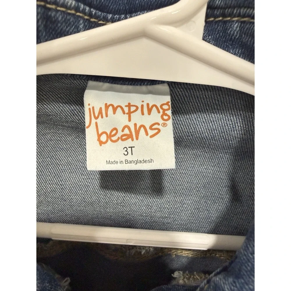 Jumping Beans Toddler Girls Denim Jean‎ Jacket Size 3T Blue Button Front